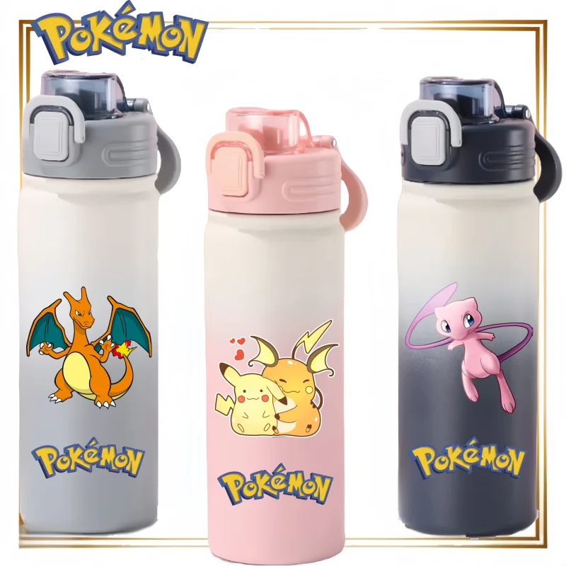 

Pokemon Vacuum Mug Stainless Steel Kettle 580 Ml Drink A Cup Directly Pikachu Sports Kettle Keep Warm and Cold Kettle Perimeter