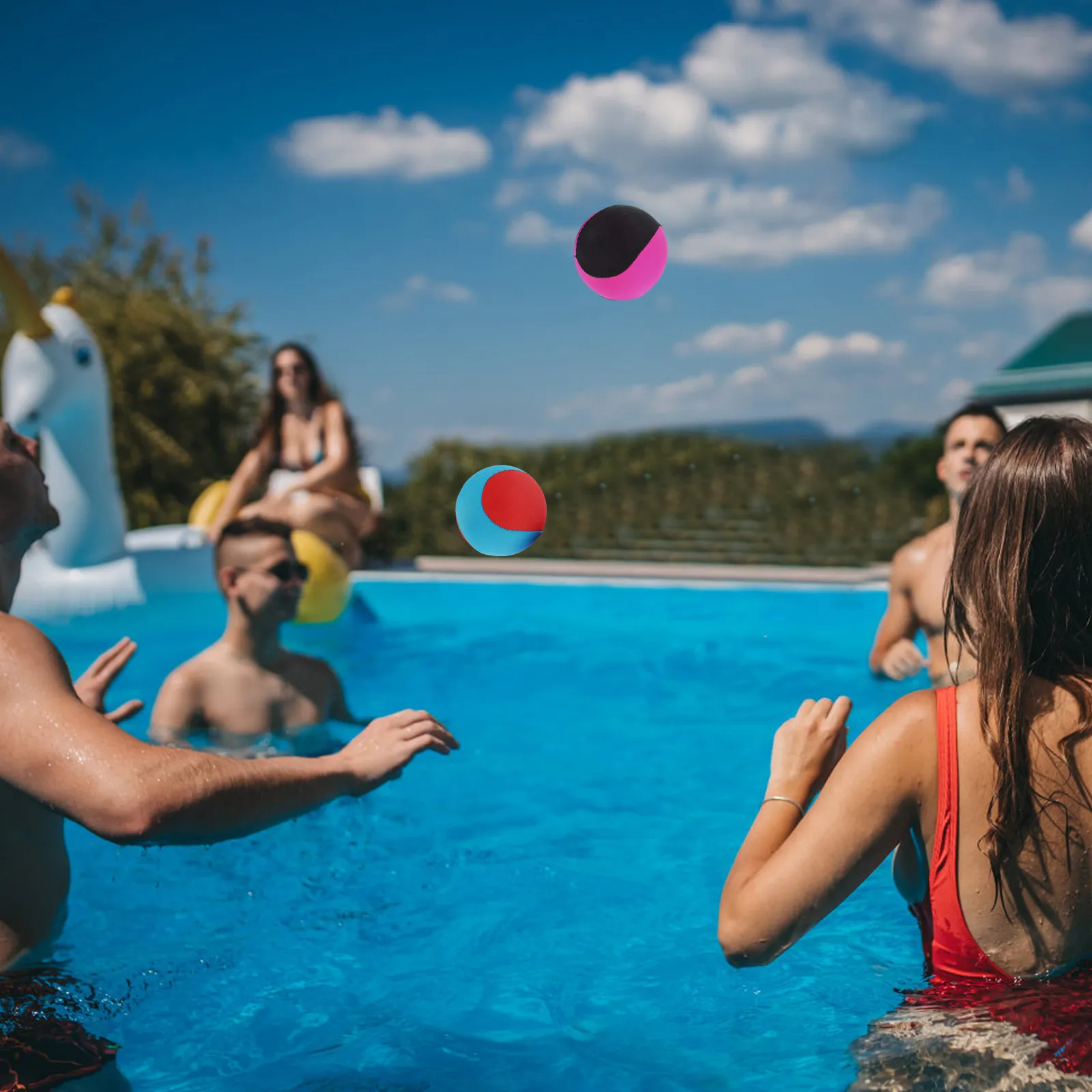 2 szt. Letnie piłki do skakania, lekkie piłki do basenu, bezpieczne piłki do zabawy na plaży i na zewnątrz, interaktywne piłki do skakania w wodzie, piłki do basenu.