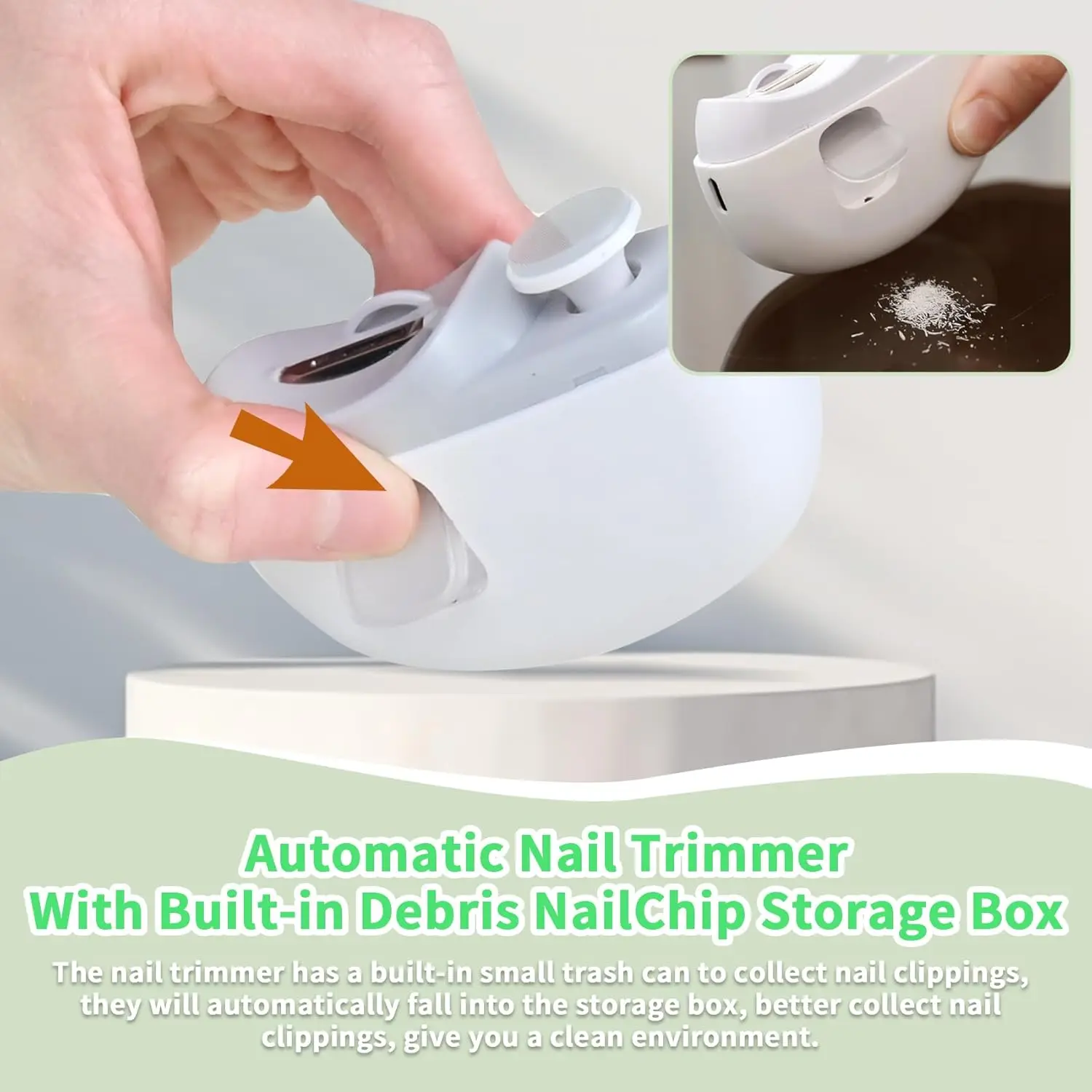 2 في 1 الكهربائية مسمار كليبرز مانيكير مكافحة سبلاش مسمار المتقلب للطفل إصبع تو مقص باديكير سميكة الأظافر أدوات القطع