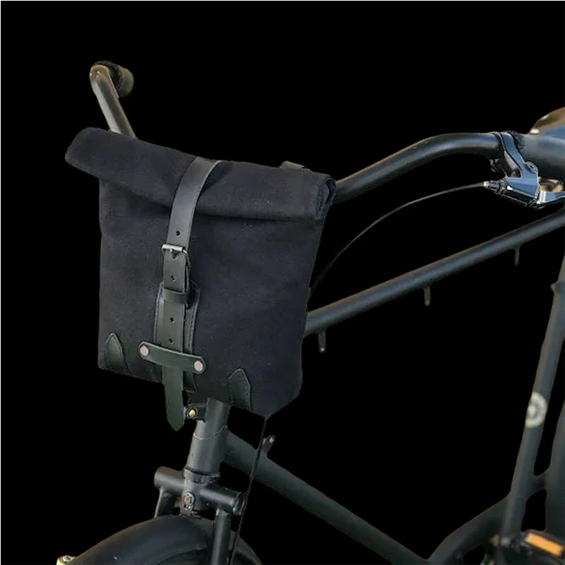 waterproof toolkit crossbody bag Vintage style motorcycle side bag oil wax canvas small electric car head bag