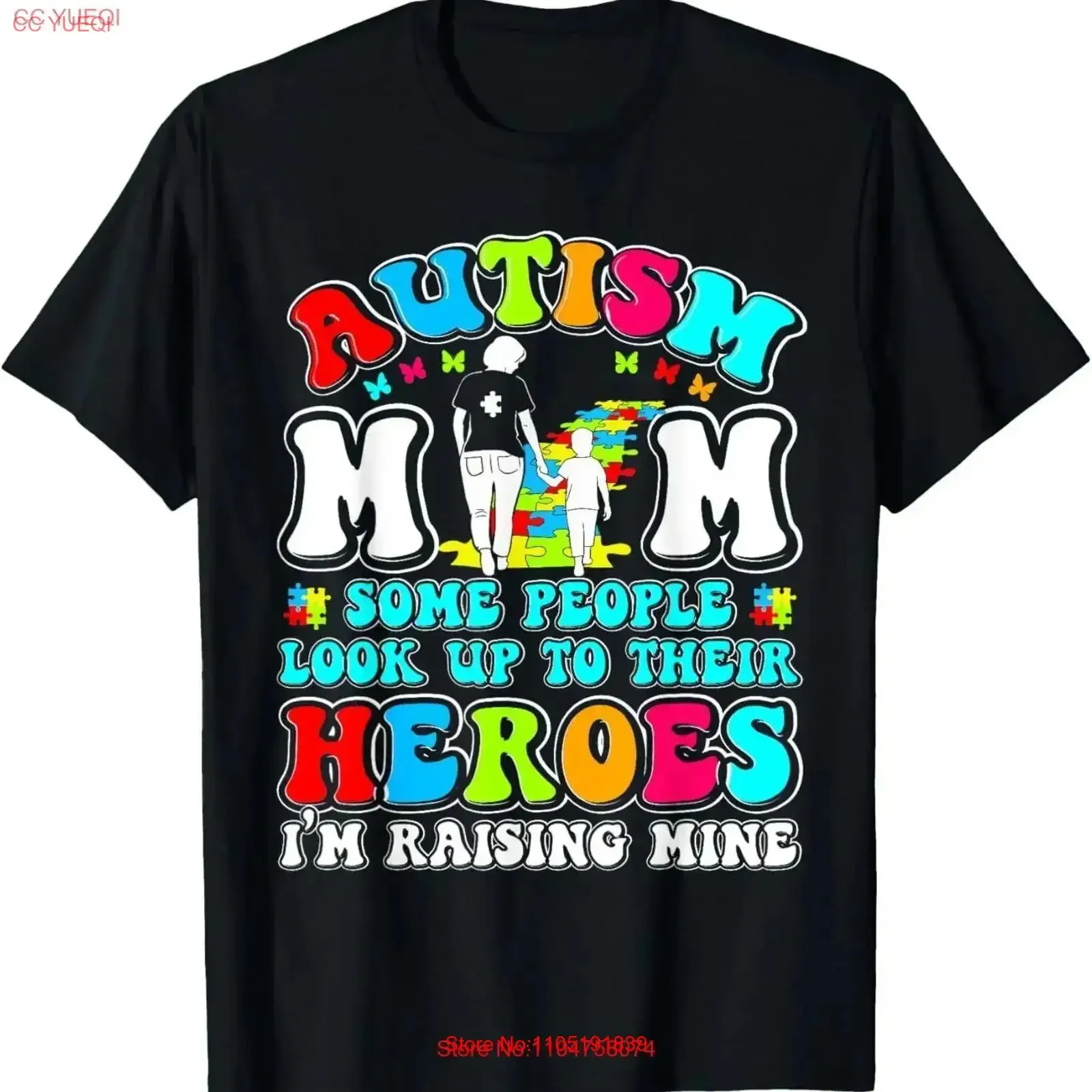 Autism Mom Raising Hero Mother Son Awareness T Shirt vintage Washed Casual Versatile fashion Top For Everyday Wear vintage