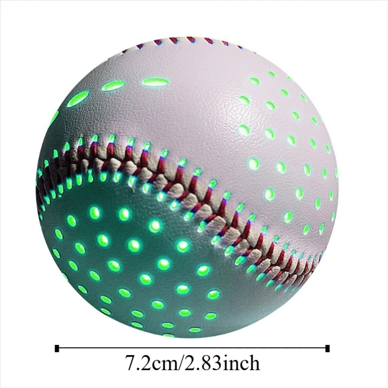 6 Colors LED Glow Baseball RGB Faux Leather Glow Baseball Toy High Brightness Rechargeable Simulation Baseball Toy