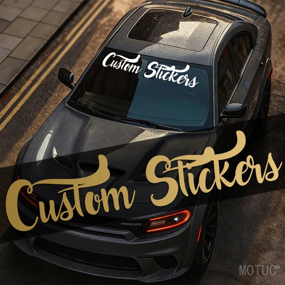 1 Stück Individueller Autoaufkleber Personalisierter Wasserfester DIY-Fahrzeug-Windschutzscheiben-Fenster-Seitenkarosserie-Boot-Sonnenschutz Modifizierter Vinyl-Aufkleber