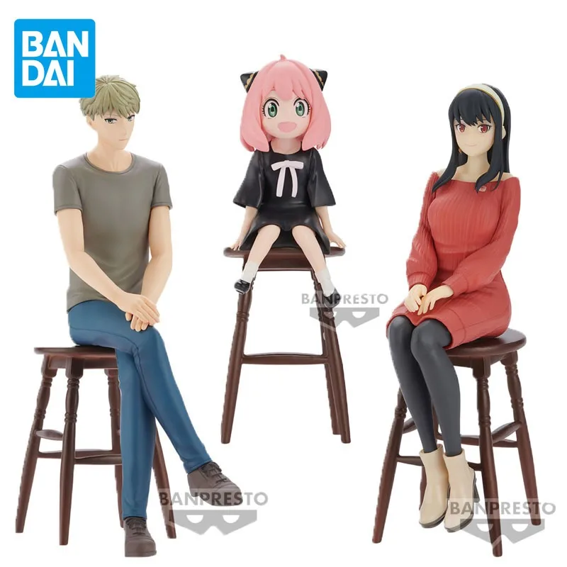 Bandai Original SPY FAMILY Anime Figure Break Time Collection Loid Yor Anya Action Figure Toys for Boys Girls Birthday Gifts