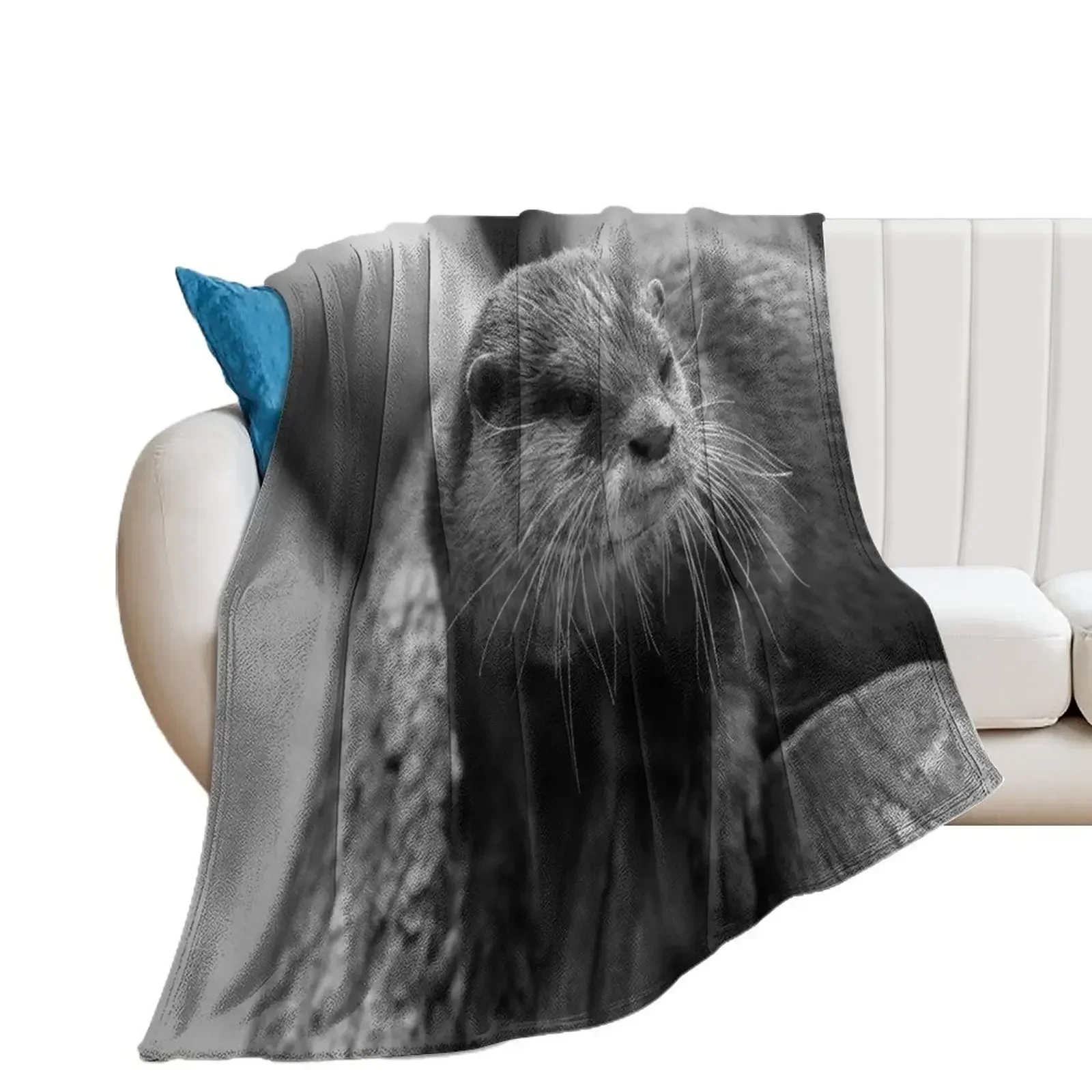 Otter Whiskers Throw Blanket Sleeping Bag Sofa Quilt Multi-Purpose for sofa Blankets