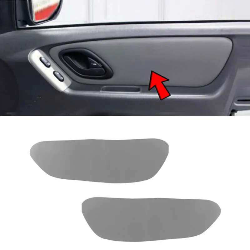 

2pcs Gray For Ford Escape 2001 2002 2003 2004 2005 2006 2007 Microfiber Leather Car Interior Front Door Panel Armrest Cover Trim