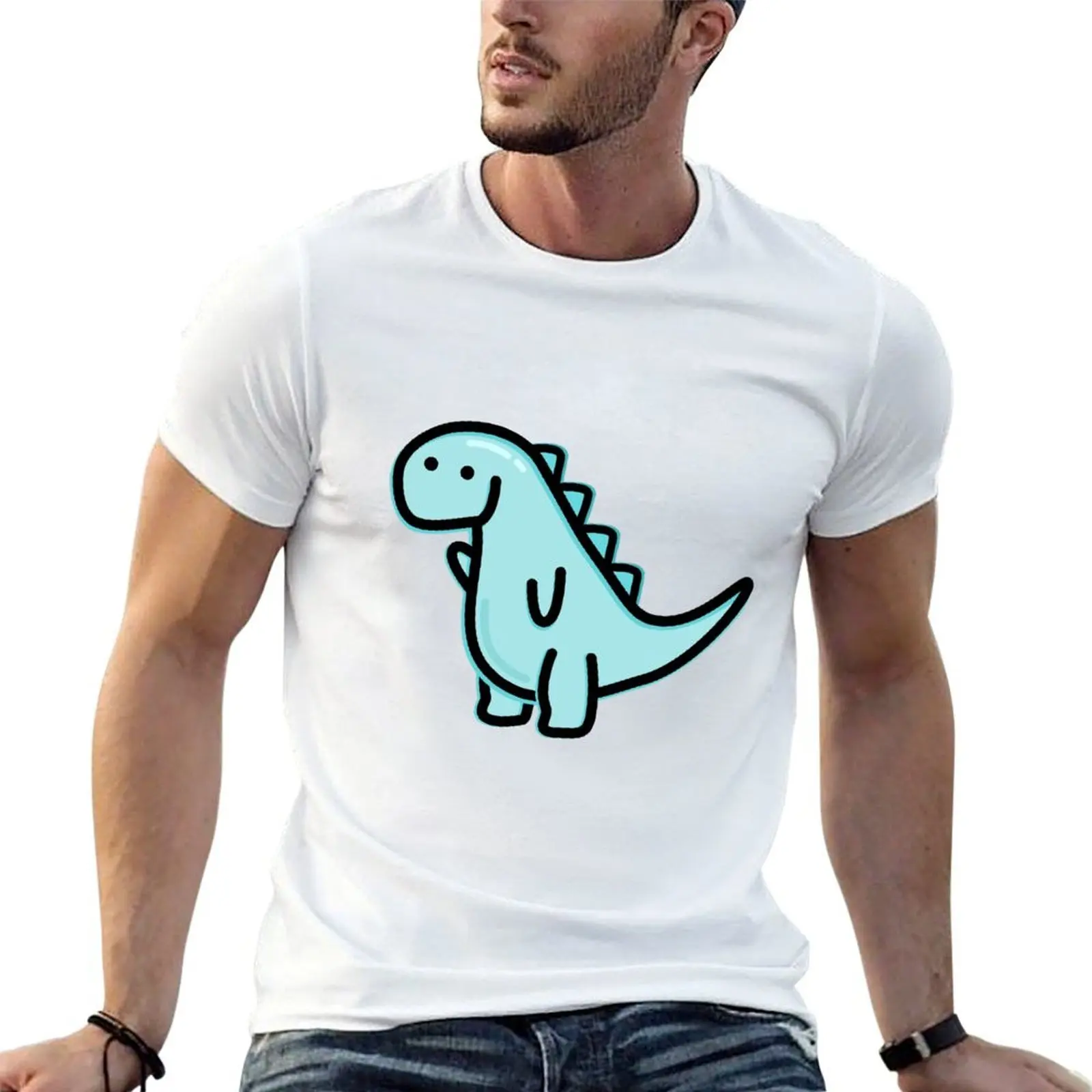 

cotton shirt shirts t for shirts cotton man 100% graphic t man pack Cute t vintage T-Shirt Dino