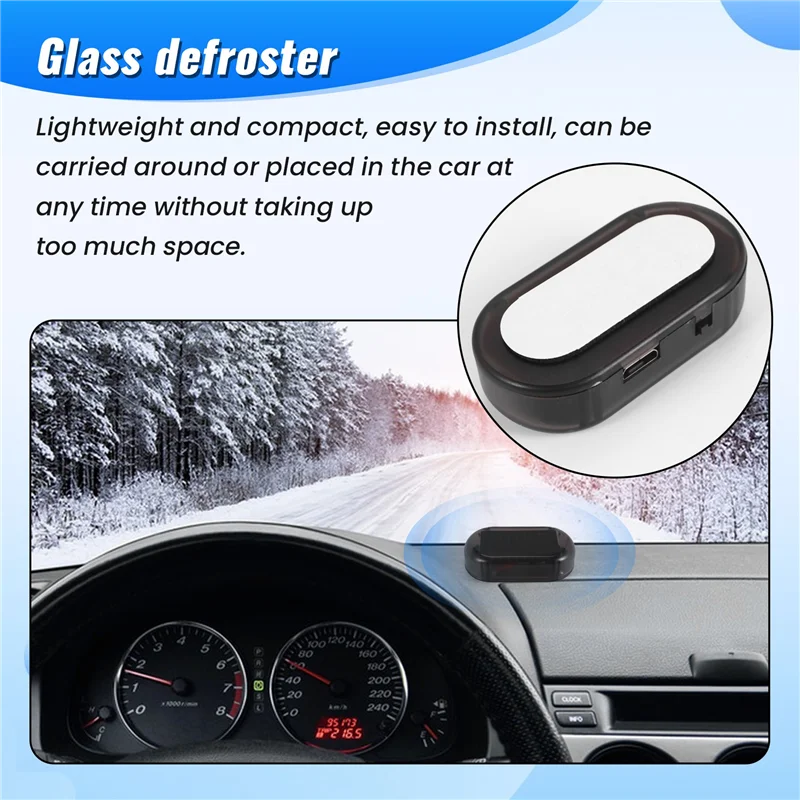 2PCS ไฟฟ้าหิมะน้ําแข็ง Scraper USB ชาร์จรถหิมะเครื่องมือกําจัด Glass Deicer และ Snow Melter รถ Scraper ทนทาน-AT64