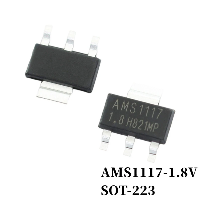 10~200Pcs AMS1117-1V2 1V5 1V8 2V5 3V3 5V AMS1117-ADJ SOT-223 LDO 3-Terminal Regulator IC SMD