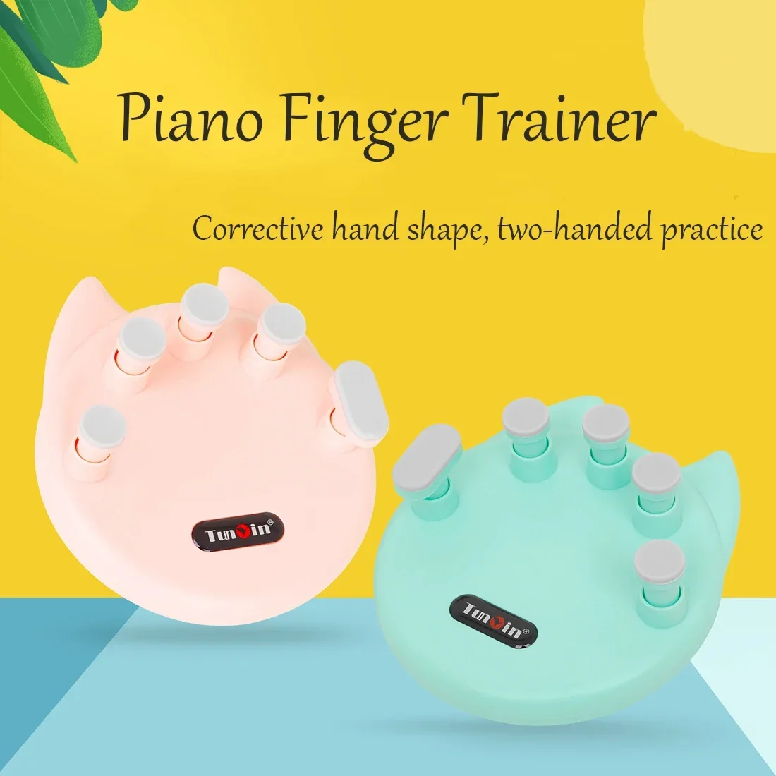 2 قطعة مصحح اليد البيانو البومة نموذج اليد اليسرى اليد اليمنى إصبع المدرب 1:1 التناظرية عرض البيانو ABS سيليكون البيانو ملحق #1