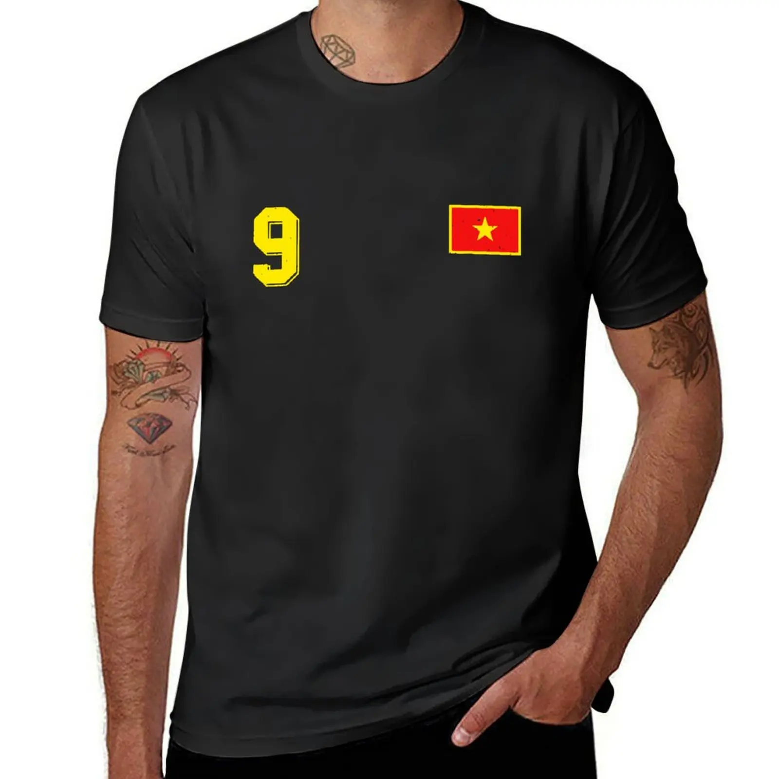 

Retro Vietnam Soccer Jersey Vietnamese Football T-Shirt summer tops Blouse Men's t-shirt