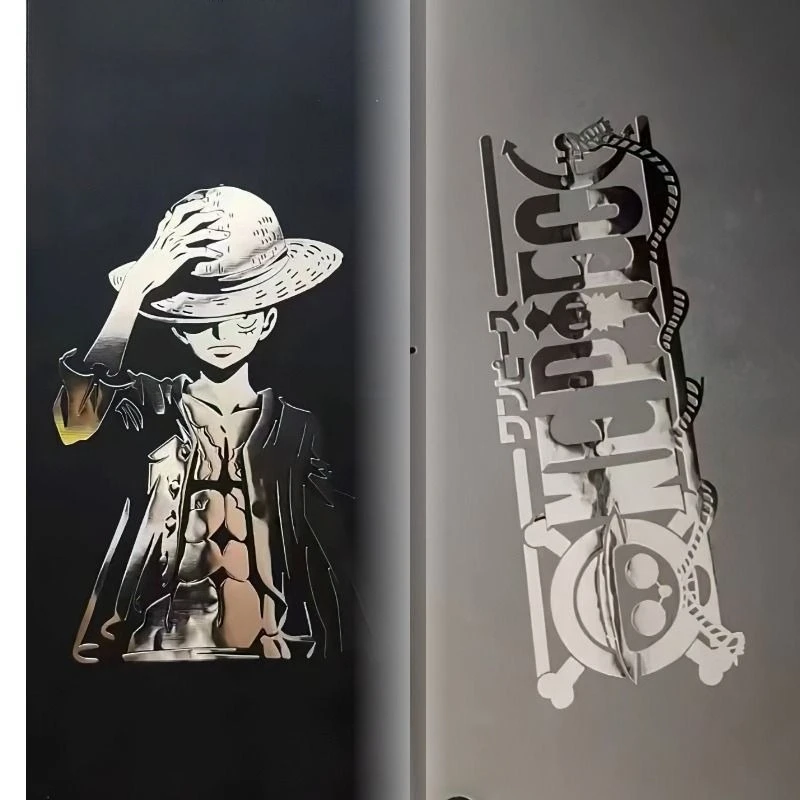 

One Piece Luffy Chopper Metal Stickers Anime Figures Cartoon waterproof Graffiti Sticker Phone Laptop Decoration Christmas Gifts