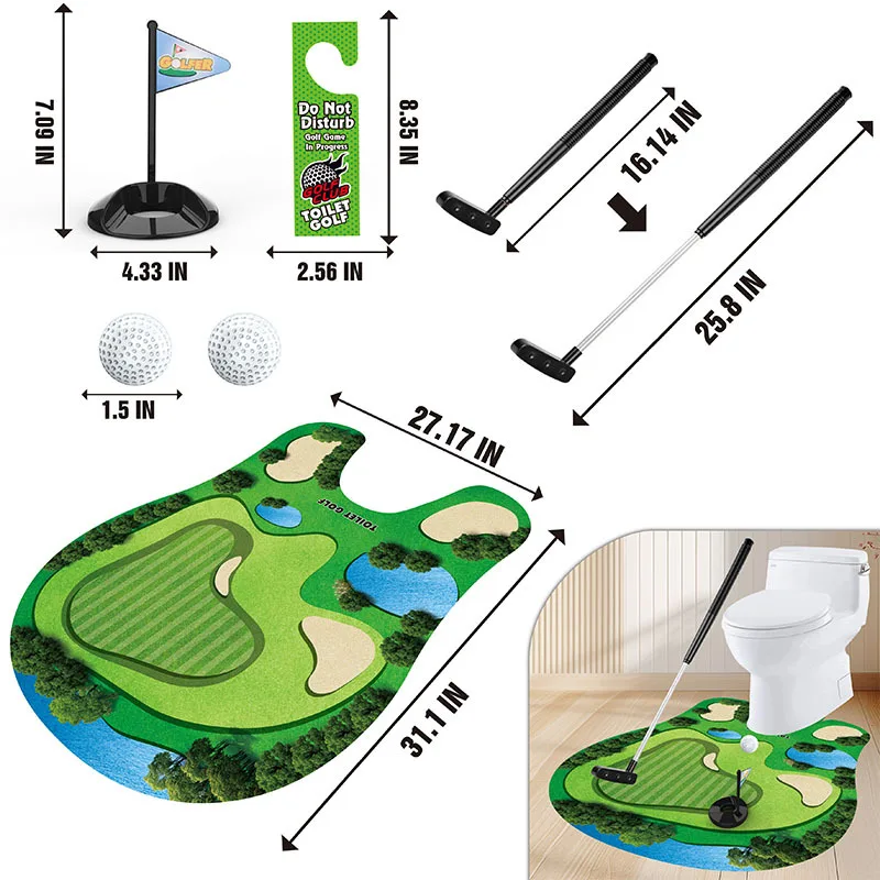 Toilet Golf Scene Leisure Mini Set