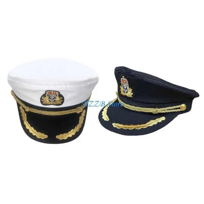 

T21F Quality Black Military Cap with Adjustable Present Accessory for Wedding