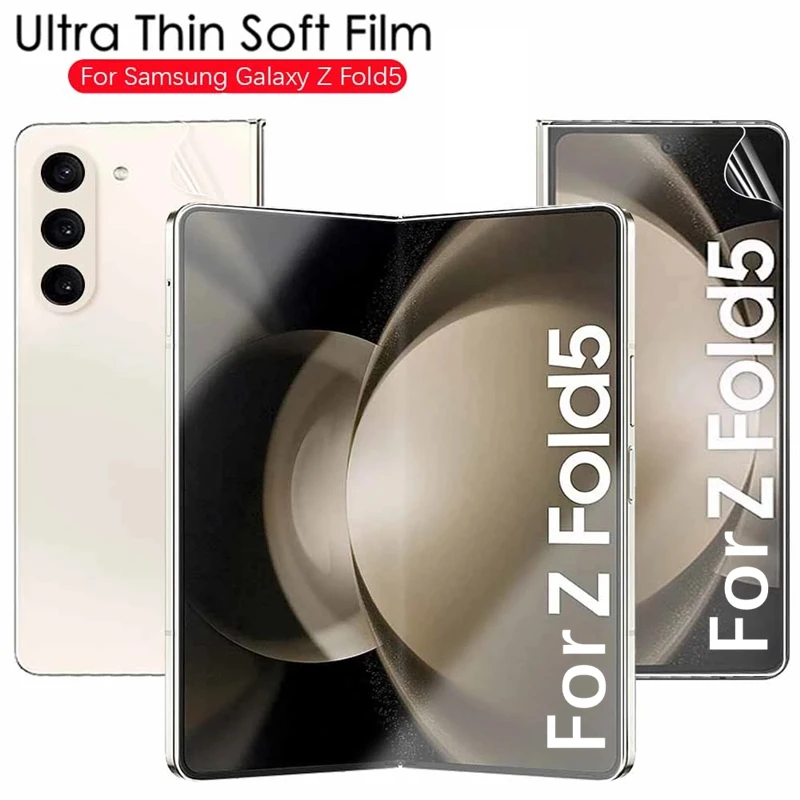 For ZFold5 Soft Protective Hydrogel Film Anti-scratch Front Back HD Screen Protector for Sumsung Z Fold 5 ZFold 5 Z Fold5 5G New