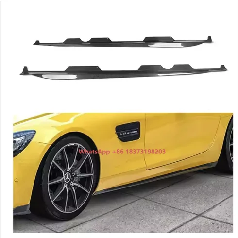 

New Carbon Fiber Automotive Side Skirt Body Kit for Mercedes Benz AMG GT GTS C190 Ver2 Bumper Type