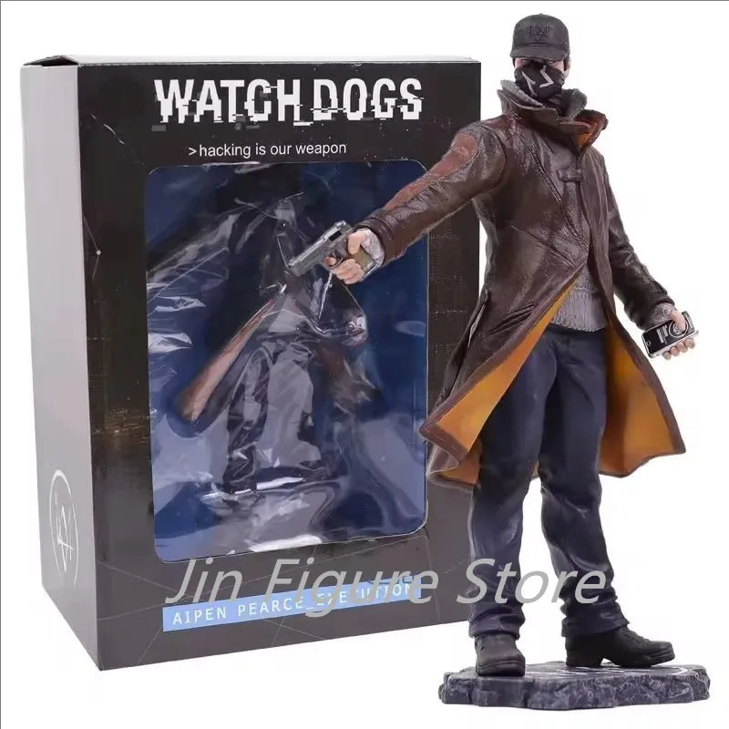 

24cm Game Watch Dogs Aiden Pearce PVC Action Figure Model Toy Gift