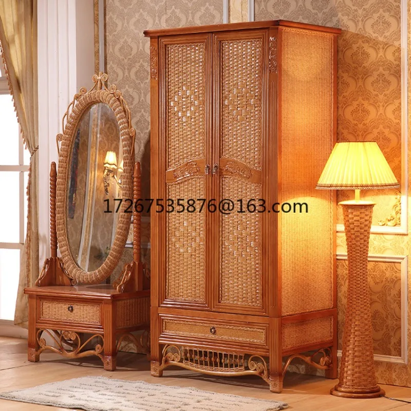 

B & B, hotel, commercial, rattan furniture, rattan bedroom furniture, double door wardrobe, rattan