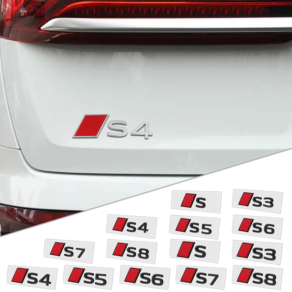 Für Audi A4 B8 B6 B9 B7 A3 8P 8V 8L A6 C7 C6 C5 Karosserie Heckklappe ABS-Emblem S3 S4 S5 S6 S7 S8 Aufkleber Dekor Zubehör – Detail 2