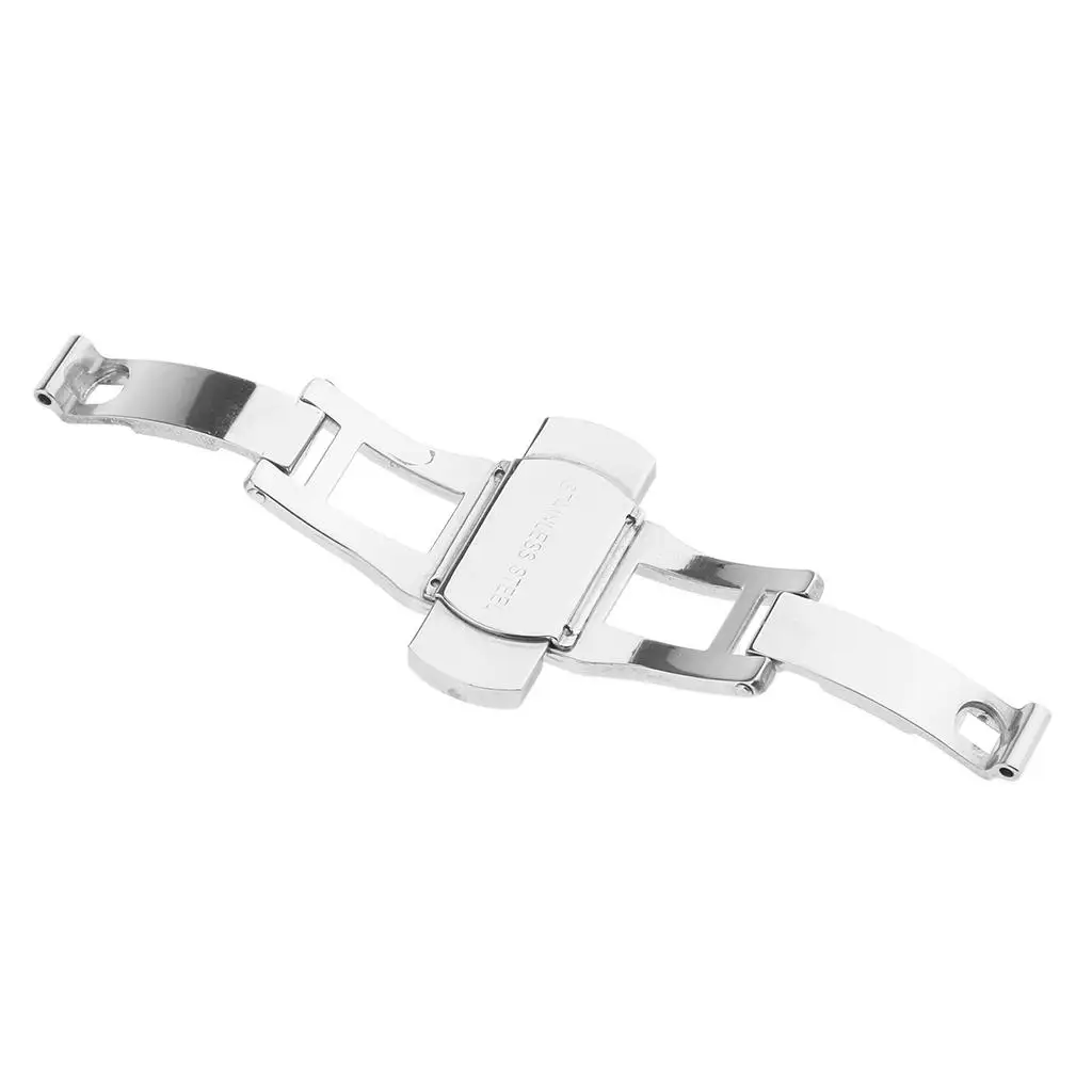 25x6mm Stainless Steel Butterfly Watch Clasp Buckle for Deployment Wristwatch Band Accessories
