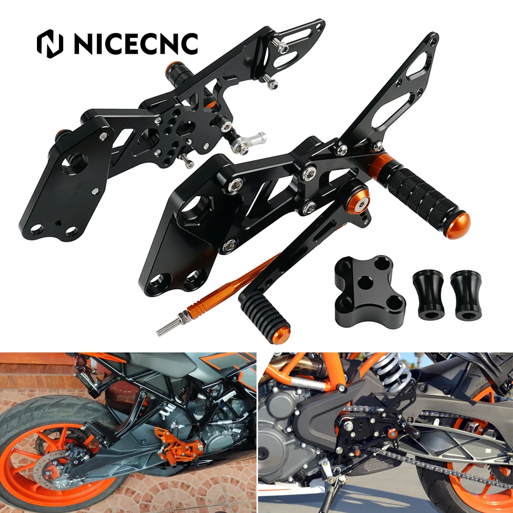 

For 2014-2021 KTM RC125 RC200 RC390 Rearsets Shifter Foot Control Footrests Rear Sets Rearset for KTM KTM RC 125 RC 200 RC 390