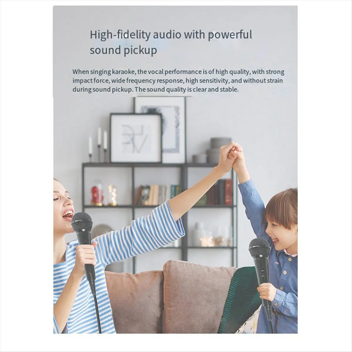A48U 2 Pack Wired Microphone for Singing Dynamic Cardioid Mics with 1/4inch to 3.5mm Adapter for PA Systems, Public Speaking