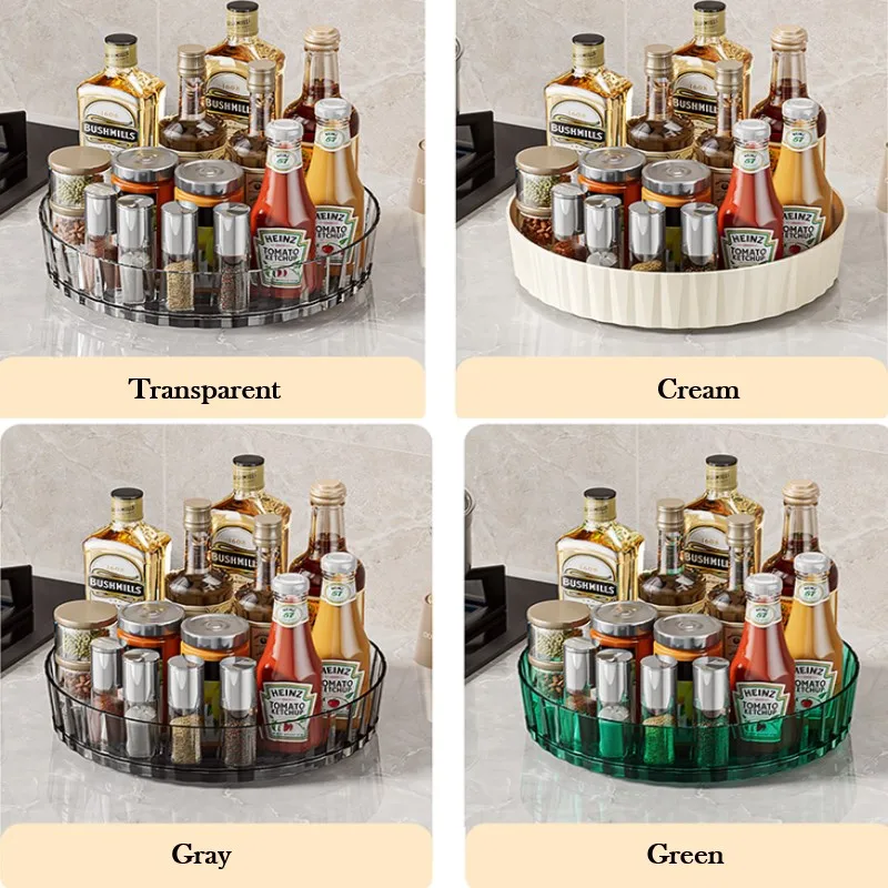 رف تخزين مانع للإنزلاق للمطبخ ، دوار ، منظم توابل ، رف للثلاجة ، سوزان كسول ، قرص دوار ، لوازم #4