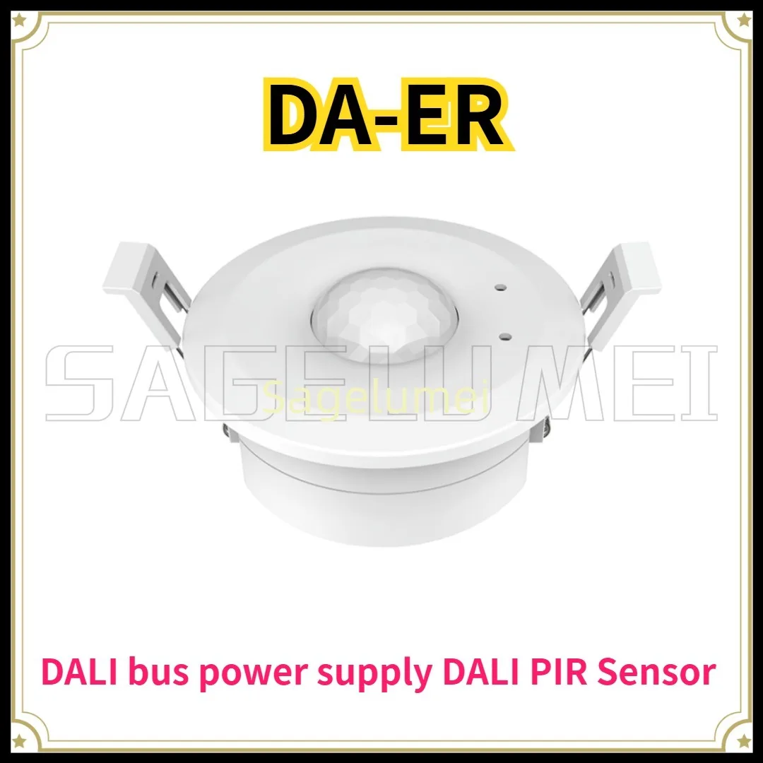 DALI Bus Power Supply PIR Light Sensing Sensor DA-ER Apply to Halls, Corridors, Office buildings, Hotels, ect. Ceiling-mounted