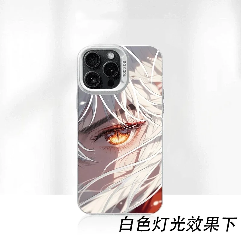 Funda de teléfono de dibujos animados de Japón Inuyasha Sesshoumaru para iPhone 16 15 14 13 12 11 17 Pro Max Plus Air mini, funda trasera de monstruos guapos