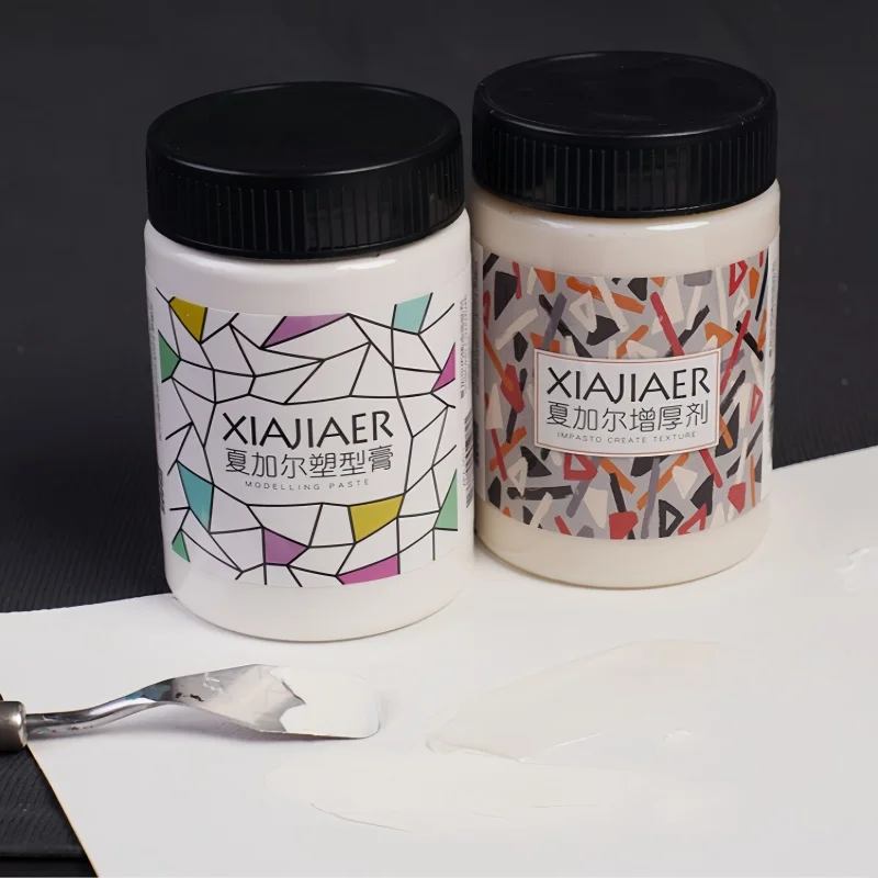 300ml/xiajiaer black and white primer Plasticizing paste acrylic medium acrylic pigment additive