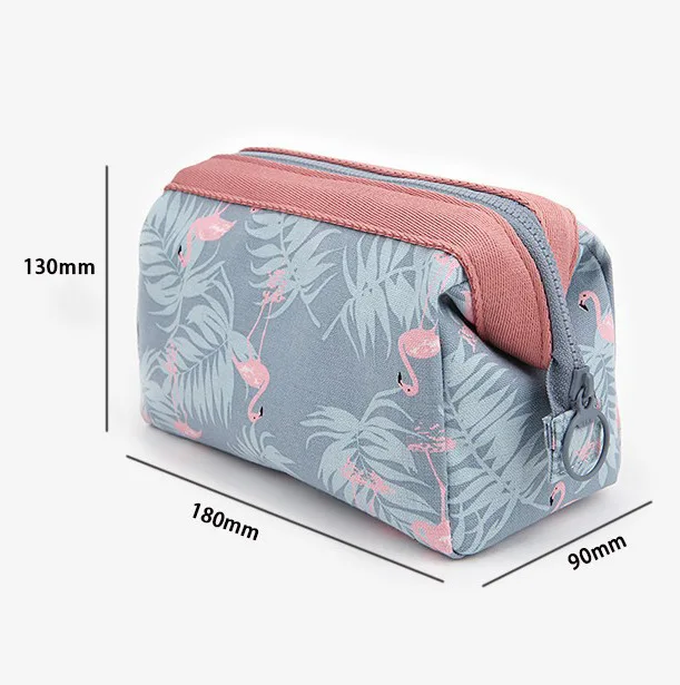 Women's makeup bag flamingo travel essentials toiletry storage bag portable Cosmetic Bag large capacity organizer storage bag image 2