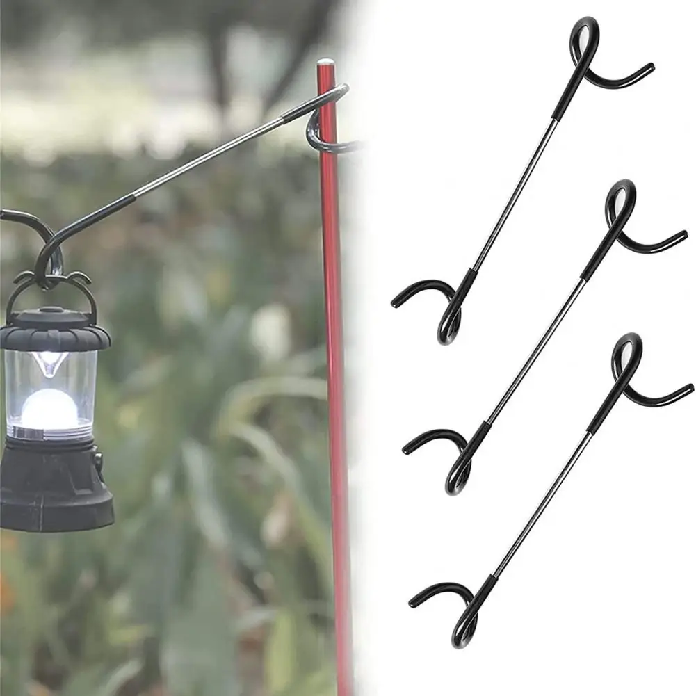 Useful Outdoor Hook Two-way Indeformable Pig Tail S Type Camping Hook  Anti-rust Lamp Holder Climbing Equipment