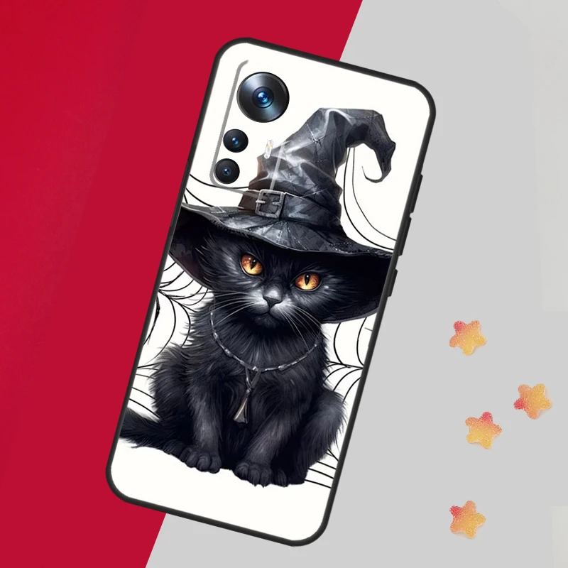 Witch Black Cat Case For Xiaomi 13T Pro 12T 11T 12 14 13 Lite 12X POCO F5 X3 X5 Pro X4 F4 M5 M5s F3 Cover