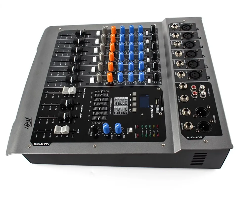 PV6/PV8USB 6-way 8-way Professional Stage Conference Home USB Pure Mixer with Bluetooth