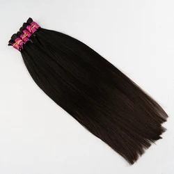 Indian Human Hair Bulk Silky Straight Full Tips No Weft 100% Virgin Thicker Extensions from Top to Bottom
