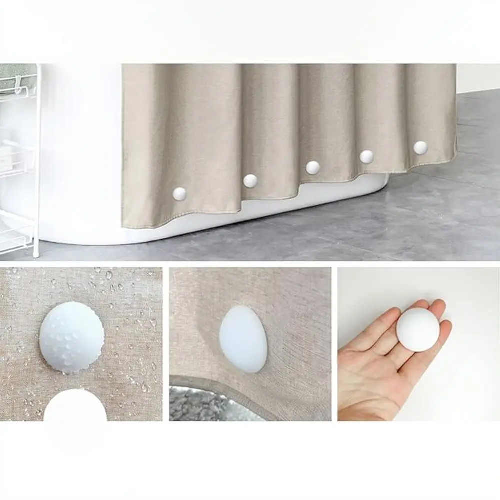 Magnetic Curtain Holdbacks Silicone Coated Strong Magnets For Living Room Window Drapes Shower Stall Fixed Fastener Clips