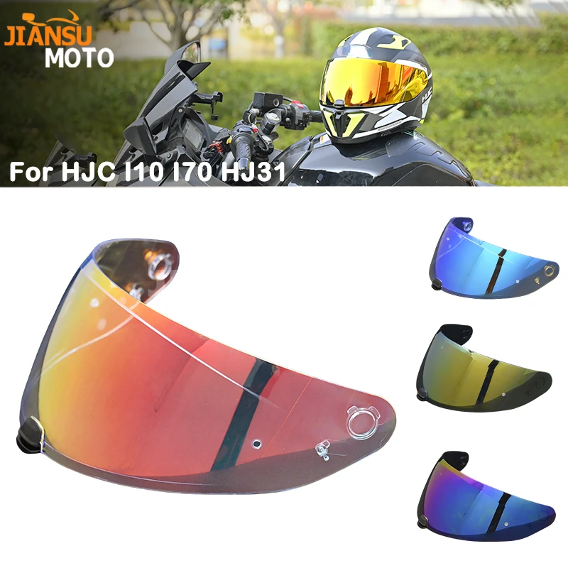 

HJ-31 Motorcycle Full Face Helmet Visor Lens Case for HJC I70 I10 Anti-UV Dustproof Lens Accessories Visor 10 Color Available