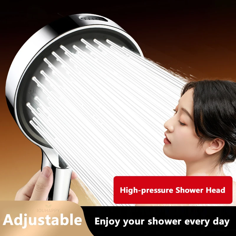 

Регулируемая 7-режимная насадка для душа, ручная портативная насадка высокого давления, большие панели, экономия воды, насадка для душа, аксессуары для ванной комнаты