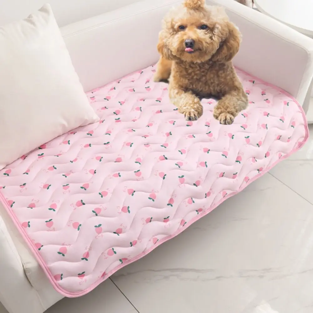 

1 Pcs Colorful Breathable Dog Ice Mat Soft Cooling Cat Seat Cushion Summer Home Indoor Small Pet Sofa Pad Decoration