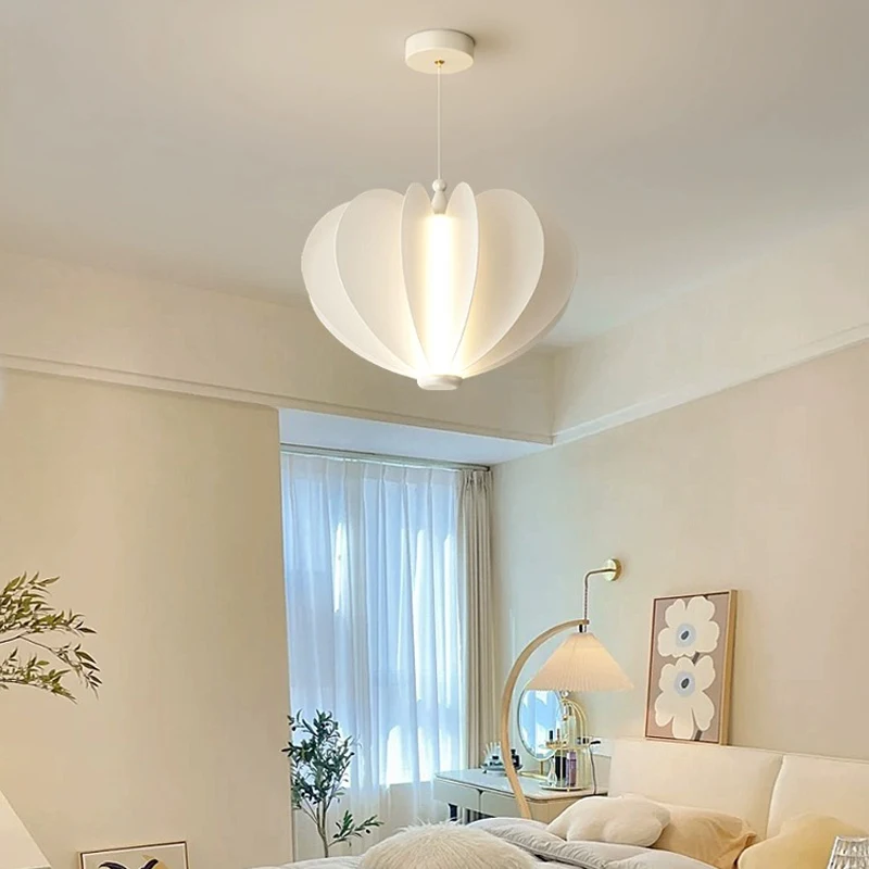 

AiPaiTe Scandinavian acrylic LED chandelier for living room dining room bedroom study cream chandelier