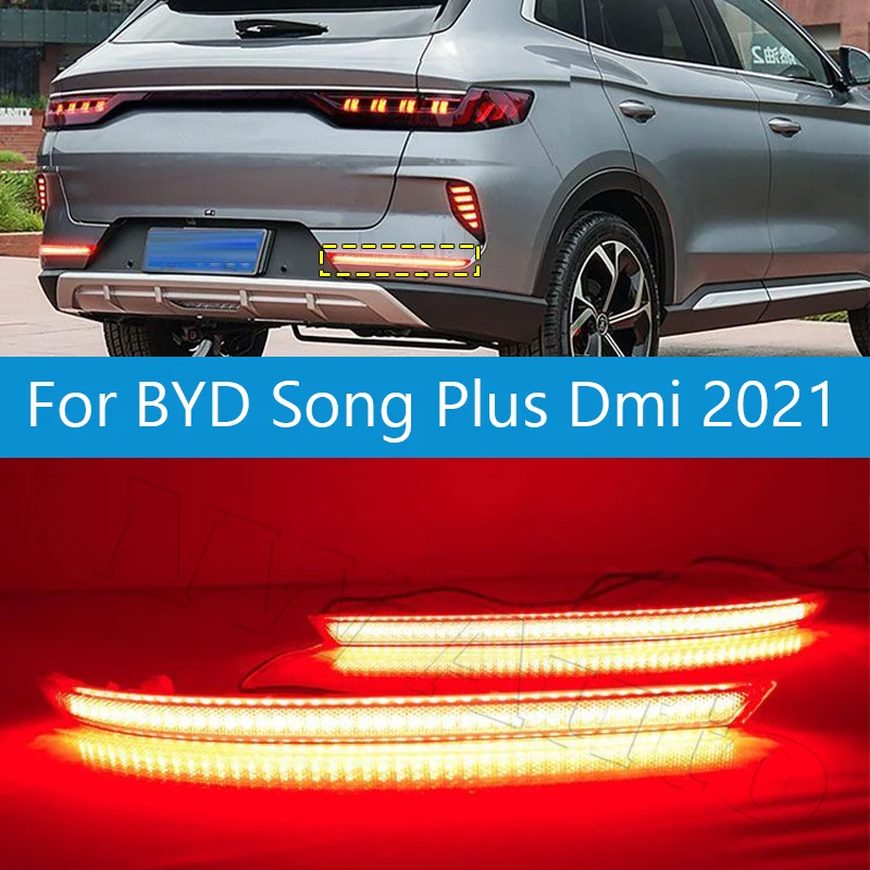 

Светодиодный задний противотуманный фонарь для BYD Song Plus Dmi 2021, задний бампер, противотуманная фара, указатель поворота