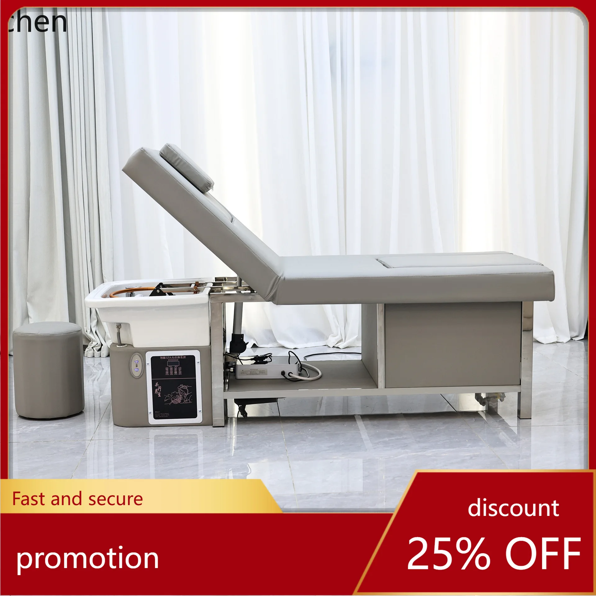 

HXL Shampoo Bed Water Circulation Foot Therapy Adjustable Beauty Bed Beauty Salon Health Therapy Foot Soak