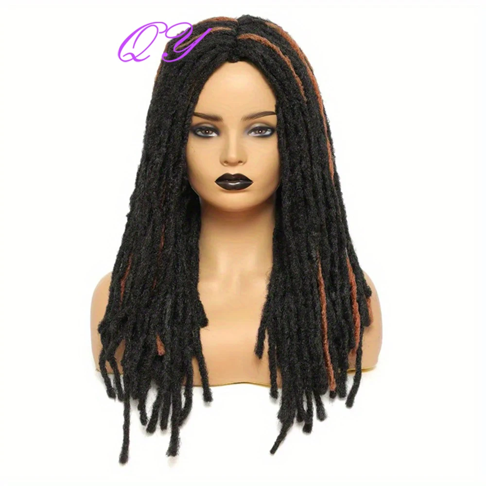 Women's Long Dreadlocks Wig African Traditional Black Wig Synthetic Fiber Wig Suitable For Daily Wearsuitable For Daily Wear