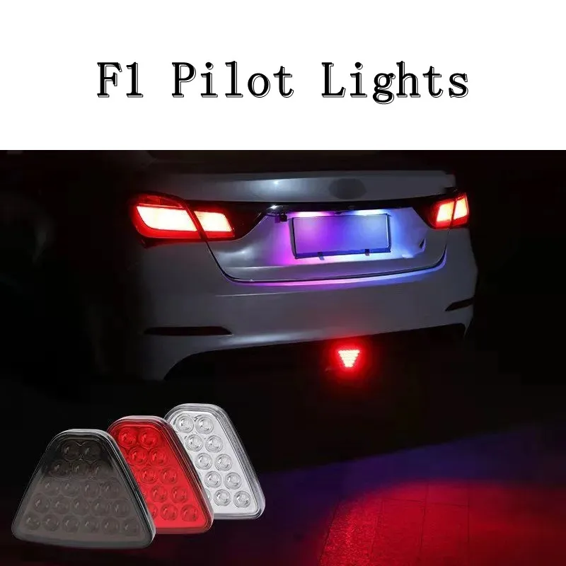 

F1 Style Led Brake Pilot Lights For Car Motorcycle 20/15led Rear Tail Lights Auto Warning Reverse Stop Safety Lamps DRL 12V