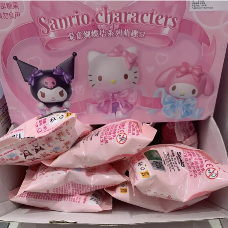 Sanrio Love Bowknot Series bolsa ciega juguete de moda femenina Mini figuras coleccionables lindo regalo de exhibición caja ciega