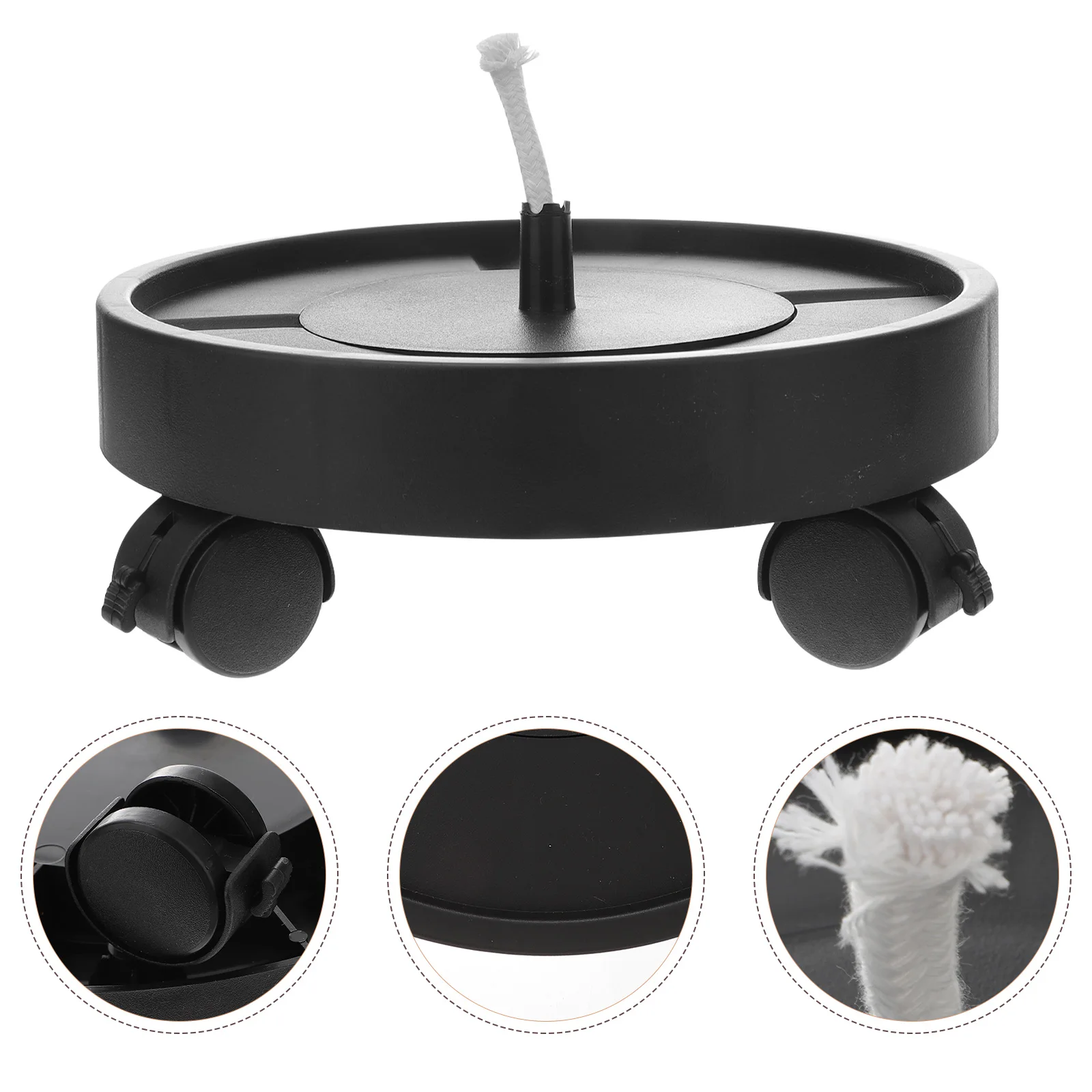 

Self Absorbing Base Round Flower Pot St Mover Durable Plastic Garden Planter Trolley Balcony Display Outdoor Indoor Easy