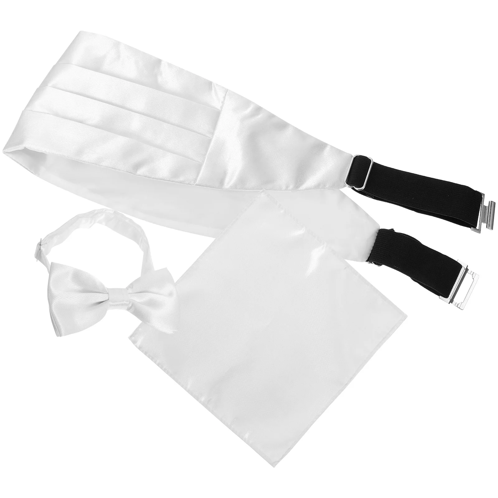 

Luxury Satin Bow Tie Set With Cummerbund And Handkerchief For Men Tuxedo Formal Accessories Elegant Wedding Party Costume Gift