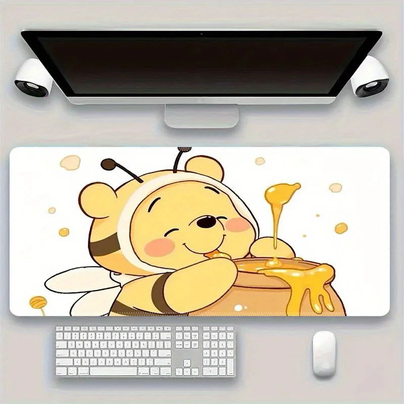 Officially Licensed Disney Winnie-the-Pooh & Tigger Mouse Pad - Winnie-the-Pooh Honey Pot Design with Pooh Bear & Tigger, Non-Sl