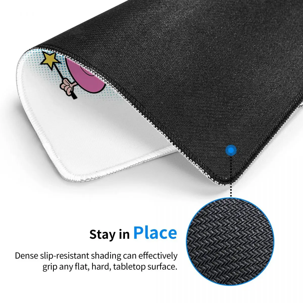 قليلاً من Oddparents Cosmo Mouse Pad لوحة مفاتيح الكمبيوتر ماوس حصيرة الألعاب الكمبيوتر المحمول حصيرة مكتبية ملحقات المكتب مفارش الطاولة