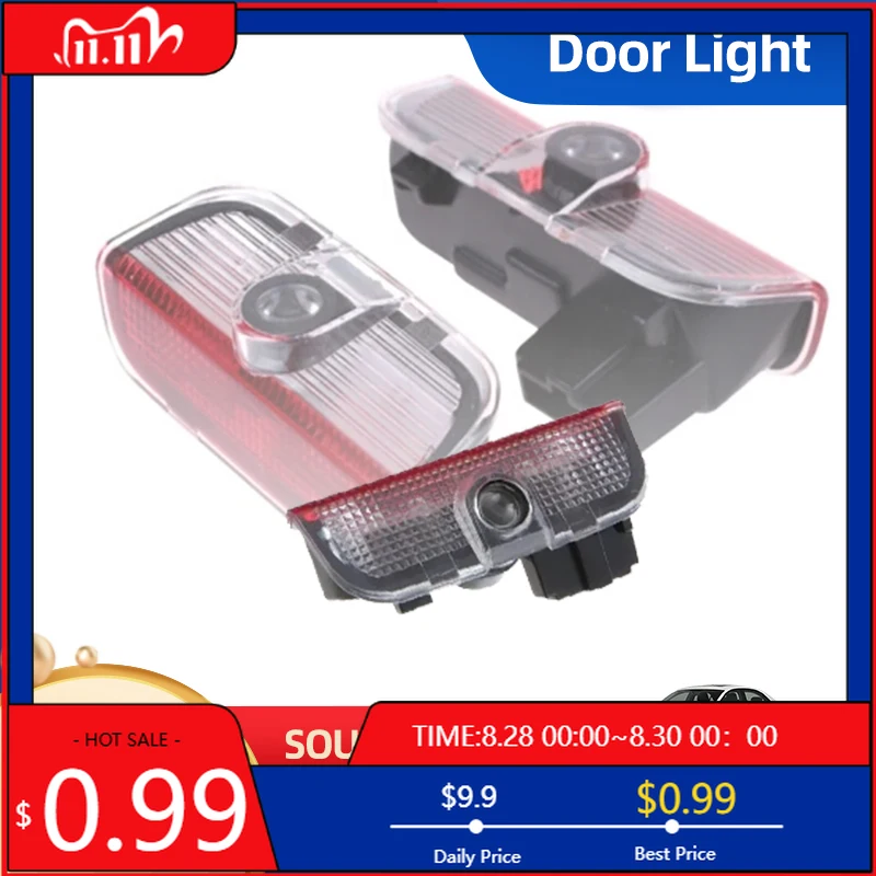 

2026 Новый для VW VOLKSWAGEN Автомобильный мусор 2X светодиодный проектор, лампа, инструмент, аксессуар для VW серии, украшение двери автомобиля, свет для гольфа 5 6